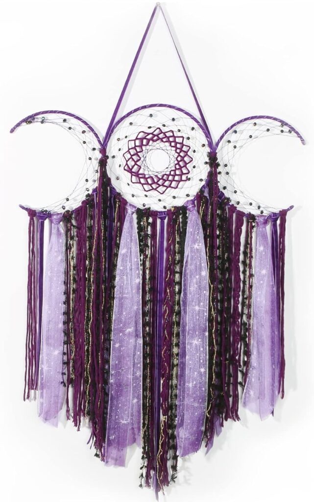 A Tripple Goddess Moon Macrame Decor