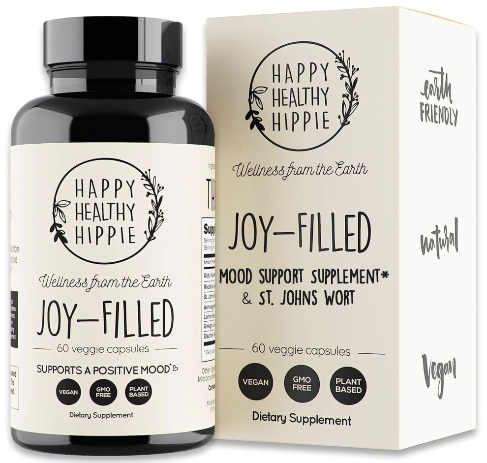 Happy Healthy Hippie Joy-Filled Mood Support Supplement with St. Johns Wort