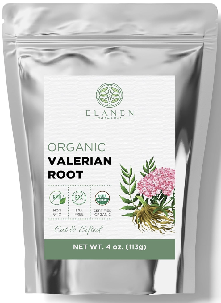 Organic Valerian Root 4 oz. (113g), USDA Certified Organic Valerian Root Herb-A